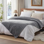 Westinghouse Heated Twin Blanket - Electric With 10 Heating Levels, 1-12 Hours Auto Shut Off, Fast Warming, Machine Washable (62x84 Inches, Light Grey)