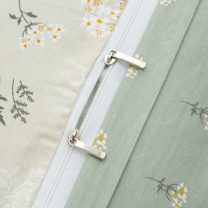 Floral Duvet Cover Set - Twin, 100% Soft Microfiber, 3 Pieces (Duvet Cover & 2 Pillowcases) with Zipper Closure
