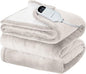 Bedsure Electric Blanket Full Size - Soft Flannel Heated Blanket, Fast Heating with 10 Time Settings & 6 Heat Settings, Warm Gift for Grandma (72x84 inches, Cream)