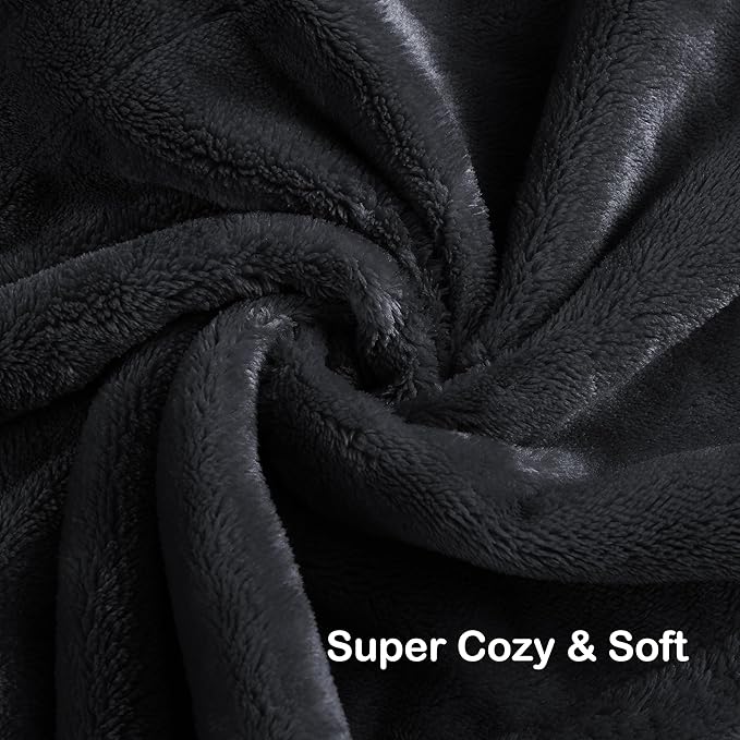 Electric Heated Blanket Full Size 72"x84", Fast Heating Blanket, Soft Cozy for Bed, 10 Hours Auto Off & 4 Heating Levels, Heater Blankets, Machine Washable, Warm Gifts for Grandma -Black