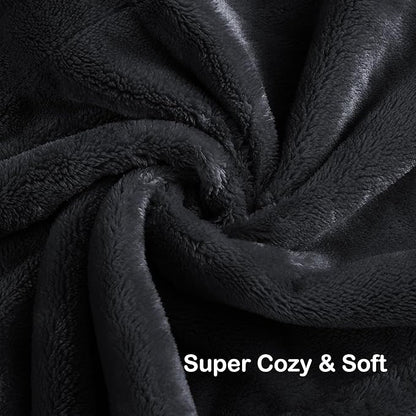 Electric Heated Blanket Full Size 72"x84", Fast Heating Blanket, Soft Cozy for Bed, 10 Hours Auto Off & 4 Heating Levels, Heater Blankets, Machine Washable, Warm Gifts for Grandma -Black