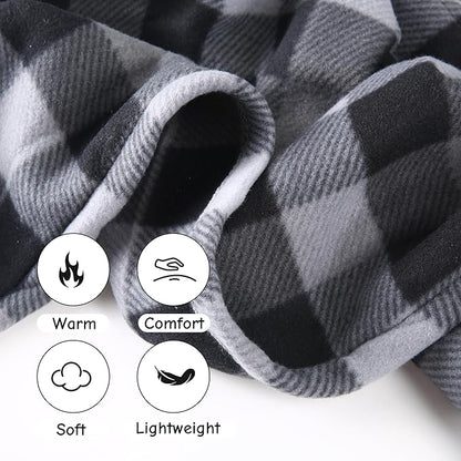 Electric Heated Blanket Full Size 72"x84", 4 Adjustable Heat Settings & 10-Hour Auto-Off, Plush Feel with Overheat Protection, Fast Heating for Luxurious Winter Warmth, Grey Plaid