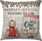 Pawfect House Just A Girl Who Loves Books, Personalized Pocket Pillow (Insert Included), Book Lover Gifts for Women, Bookworms, Christmas Birthday Gifts for Book Lovers, Best Friends, Besties