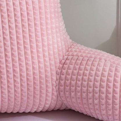 A Nice Night Reading Pillow Bed Wedge Large Adult Children Backrest with Arms Back Support for Sitting Up in Bed/Couch for Lounging Bedrest,Waffle Stereoscopic Design,Pink