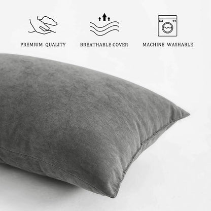 BEDSUM 2 Pack Tiny Pillows, 11"x7" Microfiber Mini Pillow for Travel, Pets, Soft and Machine Washable Small Pillows for Neck, Wrist, and Knee Comfort, Dark Grey