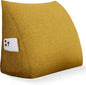 Wedge Headboard Reading Pillow for Bed Linen Triangular Backrest Bolster Pillow for Sitting Up Daybed Cushion Lumbar Body Support Positioning for Headboard, Couch, Dorm, Yellow