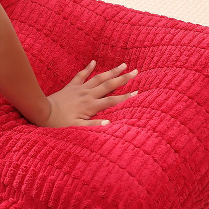 Reading Pillow for Sitting in Bed, Large Backrest Reading Pillow with Arm Rest,Back-Rest Support Cushion for Sit Up on Couch, Sofa, and Floor, Dorm Essentials (Red Corduroy, Large(19"))