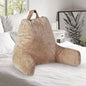 Cheer Collection Reading Pillow with Arms – Portable Bed Pillow for Sitting Up & Support, Foam-Filled Back Rest Pillow for Sitting in Bed & Couch, Machine Washable Taupe (Small)