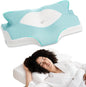Elviros Cervical Memory Foam Pillows for Neck and Shoulder Pain, Neck Pillow for Sleeping, Side Sleeper Pillows for Adults, Ergonomic Orthopedic Sleeping for Back and Stomach Sleepers (Medium Firm)