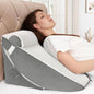 Bed Wedge Pillow for Sleeping, Adjustable Wedge Pillow Set for After Surgery, Elevated Triangle Pillow for Acid Reflux and Back Pain Relief, Post Surgery, Sleep Apnea, Back Suppor