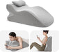 Memory Foam Wedge Reading Pillow for Bed, Adult Ergonomic Back Pillow with Adjustable Headrest, Bed Pillow for Sitting Up, Back Support for Reading, Relaxing, Pain Relief, Removable Washable Cover