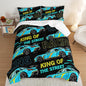 Car Bed for Boys Full Comforter Set,Kids Racing Car Comforter Extreme Sports Bedding Set for Teens Boys Race Car Room Decor,Cool Blue Themed Children's Bedding with 2 Pillowcases.