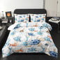 Blue Sea Turtle Themed Comforter 3Pcs Full Wild Ocean Animal Tortoise Fish Bedding Set for Kid Teen Girl Boy Adult Coral Clownfish Octopus Quilt Bed Decor with 1 Comforter and 2 Pillowcases