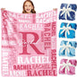 Personalized Blankets for Teen Girls Boys - Printed in USA, Custom Blanket with Kids Names, Ultra-Soft Flannel Monogrammed Baby Throws Blankets, Customized Christmas Brithday Gifts for Adults