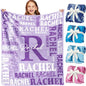 Personalized Blankets for Teen Girls Boys - Printed in USA, Custom Blanket with Kids Names, Ultra-Soft Flannel Monogrammed Baby Throws Blankets, Customized Christmas Brithday Gifts for Adults