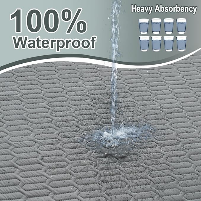 Washable Underpads, 34x52 Inch reusable bed underpads - Heavy Duty Incontinence Bed Pads for Adults, Kids, Elderly, and Dogs, Gray Mattress Pad for Bedwetting