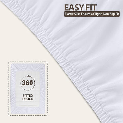 Utopia Bedding Twin Mattress Pad, Quilted Fitted Premium Mattress Protector, Deep Pocket Cover Stretches up to 16 Inches, Fluffy Pillow Topper (39x75 Inches, White)