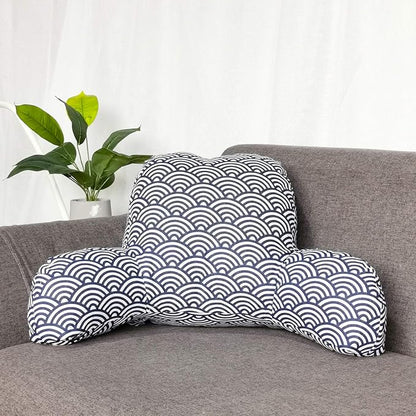 Bohemian Printed Reading Pillow with Support Arms Soft Bed Rest Pillows Back Support Cushion for Kids Reading Watching TV Sitting Up in Bed (20"×15"×8",Cloud)