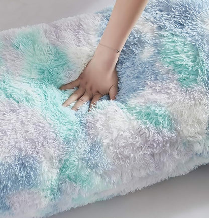 Cozy Plush Fur Body Pillow 20X54 Inches with Premium Filling, Ultra Soft Bed and Sofa Pillow, Vibrant Pastel Colors on Long Pillow, Big Hug Double Pillow, Pregnancy Pillow, Warm Fascinating