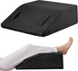 Leg Elevation Pillow for After Surgery, 8inch Foam Leg Elevating Pillow for Swelling and Blood Circulation, Leg Wedge Pillow for Sleeping, Knee Pillow for Knee Hip Ankle Pain Relief, Black