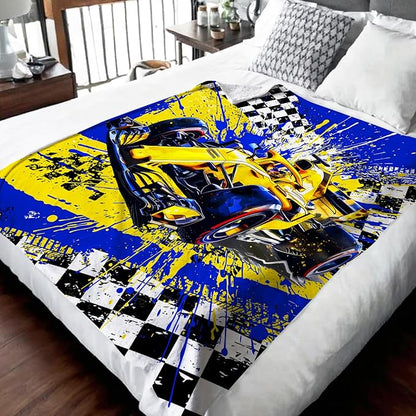 Boys Blanket Gifts Racing Car Blankets for Kids Toddlers Boys - 30" x 40" Cute Car Themed Soft Lightweight Flannel Throws for Couch, Sofa, Bed, Office, Travel