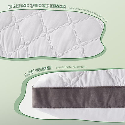 Decroom Memory Foam Body Pillow for Adults, Ultra-Soft Full Body Pillow with Diamond Quilted Cover, Support for Side Sleepers - Machine Washable, 20x54 Inch, White