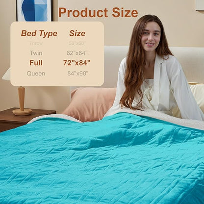 Electric Blanket Heated Full Size, Ultra-Soft 84" x 72" Heating Blankets, Fast, Even & Efficient Heating, 1-12 Hours Auto-Off and 6 Heatin Settings, UL Listed for Safety, Warm Gift for Grandma