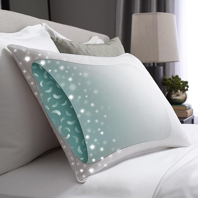 Restful Nights Hotel Collection Down Surround Two Pack Standard/Queen Bed Pillows in White