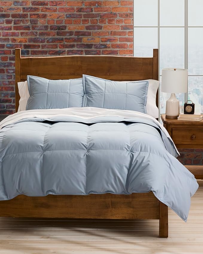 Cuddledown Chroma Comforter Sham | Soft, Lightweight | Oeko-TEX Standard 100 | Standard | 21" x 27" | Steel Blue