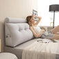 Headboard Pillow Queen, Triangular Wedge Cushion with Neck Roll Pillow, Back Support Bodypillow with Removable Washable Cover for Bed Sofa