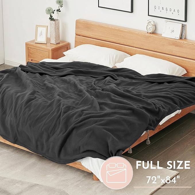 Heated Electric Blanket 72'' x 84'' Full Size Soft Heated Blanket with 4 Levels of Heat ＆ 10 Hour Auto Off, Machine Washable, Iron Grey