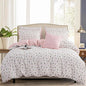 Jane yre Duvet Cover King Floral Brushed Microfiber 3 Pieces Floral Bedding Set King Garden Style Pink Floral Pattern Flower King Duvet Cover with Zipper Closure Luxury Soft Breathable Comfy