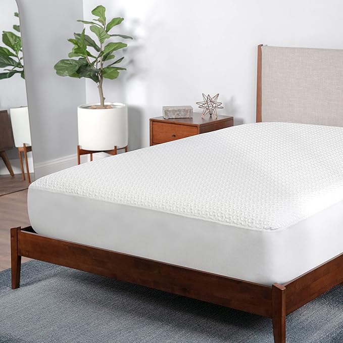 Bedgear Queen Dri-Tec Mattress Protector – Waterproof, Breathable, Washable, Adjustable Base Compatible – Deep Pocket Fitted Pad Fits 18” Mattress – White