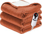 Electric Heated Blanket Full Size 72"x84" - Microplush & Sherpa Fabric Dual-Sided, 6 Heat Settings & 1-10 Hours Auto Off, Soft & Cozy Warming Throw for Home, Office, or Bed, Machine Washable, Caramel