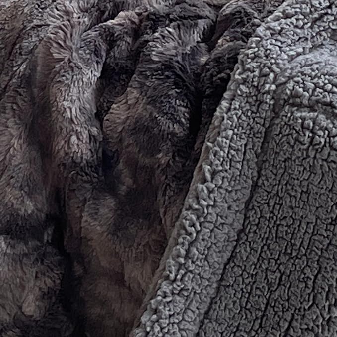 Electric Heated Blanket Throw Size 50" x 60", Super Cozy Warmth Soft with 4 Heating Levels & 4 Hours Auto Off, Plush Faux Fur, Machine Washable, Home Office Use, Gradient Gray