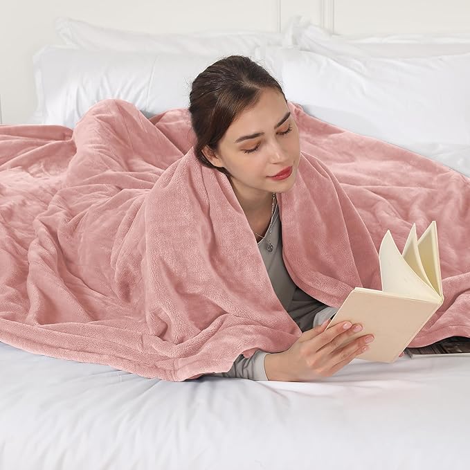 Electric Blanket Full Size, Super Soft Cozy Upgraded Flannel Heating Blanket with 6 Heating Levels & 1-10 Hours Auto Off, Fast Heating & Overheat Protection, 72" x 84", Candy Pink