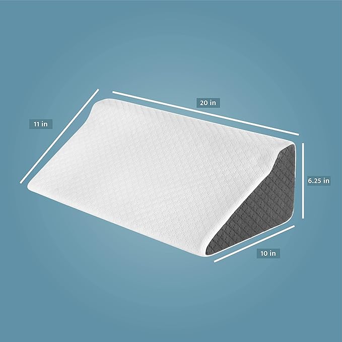 Kölbs Side Wedge Pillow for Sleeping, Back Pillow Wedge Stylish Jacquard, Bed Wedge & Body Positioners Pillow for Side Sleepers, Wedge Pillows for After Surgery, Foam Wedge Pillow, Pregnancy Wedge