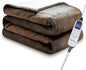 Electric Blanket Full 72"x84" Heated Electric Blankets 10 Heating 12 Time Settings Levels 8 Hours Auto Off Fast Heating and Overheat Protection ETL Certified Machine Washable,Dark Brown