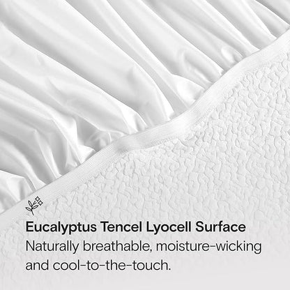 SIJO Mattress Protector, 100% Waterproof, Cooling, Ultra Soft, Noiseless, 16 inch Deep Pocket, Best Overall Mattress Protector Award Winner by Apartment Therapy (Twin)