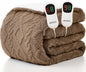 Heated Electric Blanket Queen Size-84"x90" Heating Blanket with 10 Heating Levels & 5 Time Settings Over-Heat Protection，Winter Warmer for Adults with ETL Certification（Beige）