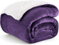 Bedsure GentleSoft Sherpa Fleece Throw Blanket for Couch - Thick and Warm Throw Gifts for Women and Girls, Soft Fuzzy Plush Christmas Blanket for Winter, Purple, 50x60 Inches
