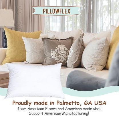 Pillowflex Synthetic Down Pillow Insert - 14x18 Down Alternative Pillow, Ultra Soft, Small Rectangle, Lumbar, Travel, Neck, Sleeping Pillow - 1 Decorative Pillow Form