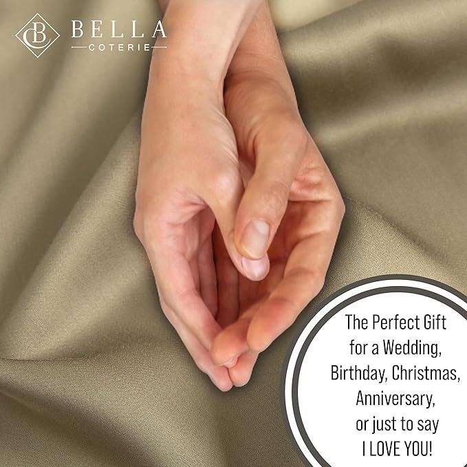 Bella Coterie | Luxury Standard Size Pillowcase Set | 100% Organically Grown Bamboo Viscose | Ultra Soft | Cooling | 2 Pcs [Olive]