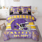 Erosebridal 7 Pieces Classic Sports Bed in A Bag King Football Comforter Sets with Sheets Seasonal Color Football Bedding Set for Men Women Seasonal Color City Silhouette Bed Set
