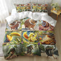 Funny Fusion Animals Bedding Set,Fusion Animals Duvet Cover Twin Full Queen King Set for Kids Boys Bed Decor Gifts (Color 11,Twin (68" x 90"))