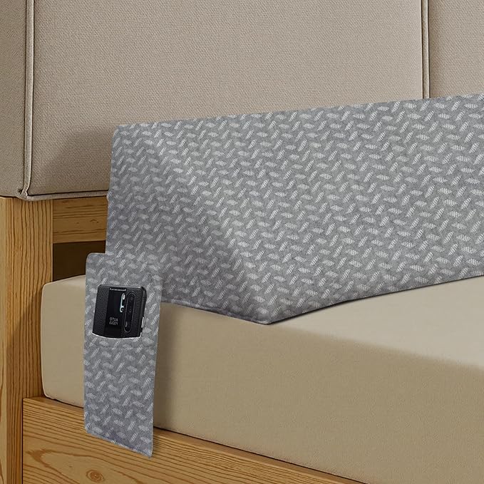 Bed Wedge Pillow Headboard Gap Filler, High-Density Foam Wedge Pillow for Bed, Comfortable & Supportive Angled Design, Fills 0-6" Gap Between Mattress and Headboard, Grey