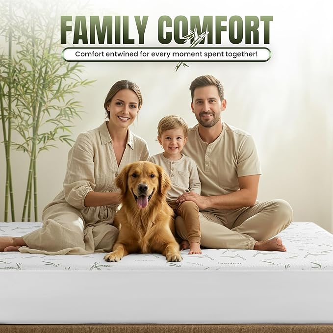 Utopia Bedding Waterproof Mattress Protector Full Size Bed, Premium 200 GSM Bamboo Viscose Cooling Mattress Cover, Soft and Breathable, Fitted Style with 15 Inches Deep Stretchable Pockets