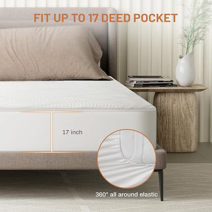 Heated Mattress Pad Full Size-Single Controller Electric Mattress Pad with Deep Pocket,6 Heat Settings & 2-10 Auto Shut Off Electric Bed Warmer,ETL Certified,Machine Washable,(White)