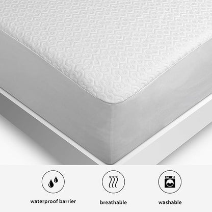 Bedgear Split Cal King Dri-Tec Mattress Protector – Waterproof, Breathable, Washable, Adjustable Base Compatible – Deep Pocket Fitted Pad Fits 18” Mattress – White