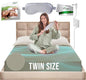 Earth Grounding Sheets Twin Size with 12% Silver Fiber & 4% Silk & 84% Organic Cotton - Green - Grounded Well Bed Sheet - Conductive Fitted Sheet for Better Sleep